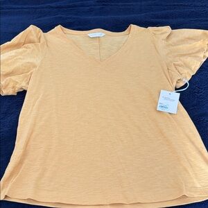 LC Lauren Conrad Puff Sleeve Top in a Mustard Yellow